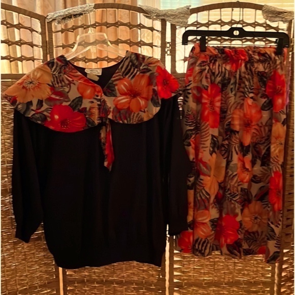 Vintage Women’s 2-PC Coordinate Skirt Set by California Collection Inc